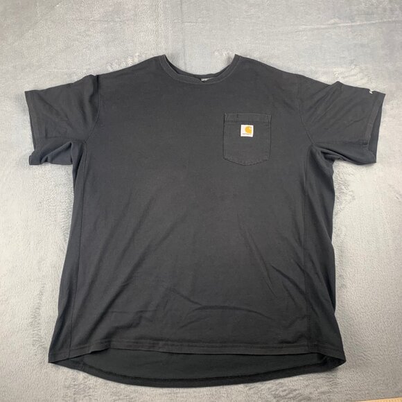 Carhartt Force 2XL Black Short Sleeve Pocket T-Shirt Workwear Stain Flaw - Picture 1 of 7